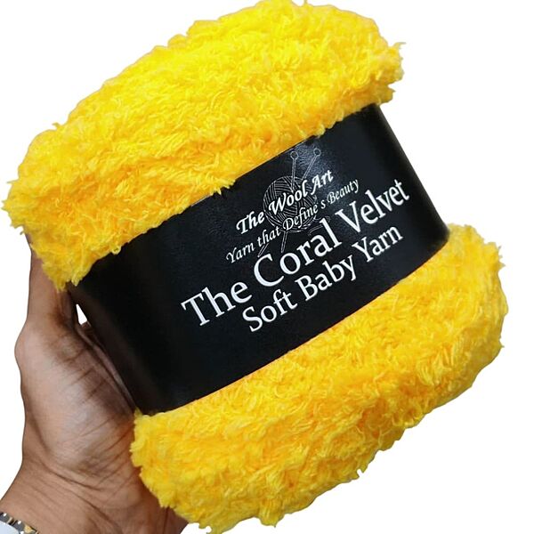 Coral Velvet Soft Baby Yarn 125 Sunglow Yellow