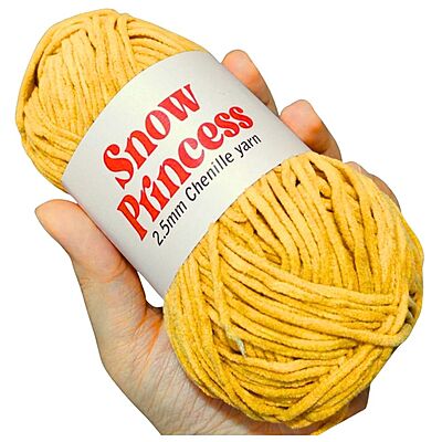 Snow Princess Chenille 129 Mustard Yellow