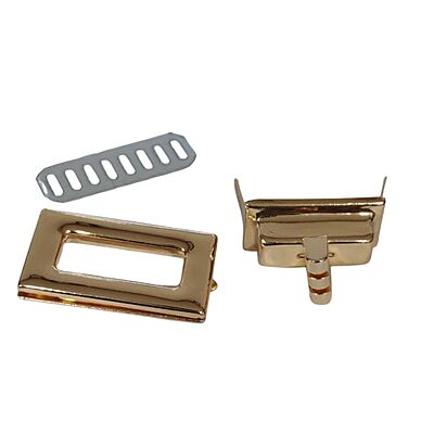 Bag Buckle Gold Rectangle 28mm