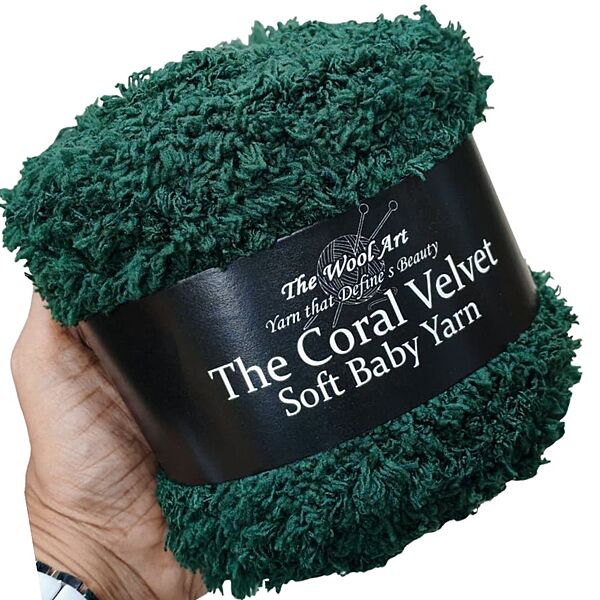 Coral Velvet Soft Baby Yarn 121 Dark Green Coral Velvet Soft Baby Yarn 121 Dark Green