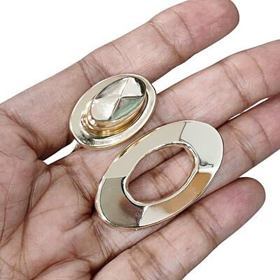 Bag Buckle Gold Apex Oval 37mm