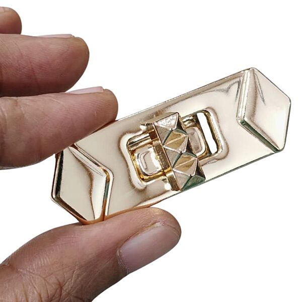 Bag Buckle Gold Apex Rectangle 49mm