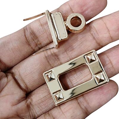 Bag Buckle Gold Geometric 30mm