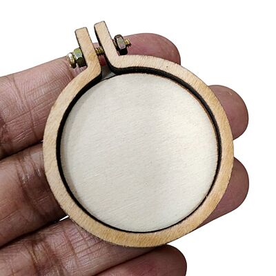 Mini Hoop Circle Veneer lite Brown Medium