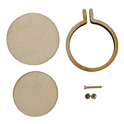 Mini Hoop Circle Veneer lite Brown Medium