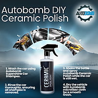 Autobomb DIY Ceramic Polish For Car-500 ML-Easy To Apply Hydrophobic Spray With Extreme Gloss, Slickness & UV Protection (PACK OF 1) Autobomb DIY Ceramic Polish For Car-500 ML-Easy To Apply Hydrophobic Spray With Extreme Gloss, Slickness & UV Protection (PACK OF 1)
