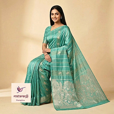 Matarangi Sage Blue HO Silk Saree