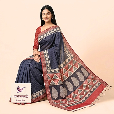 Matarangi Black Blended Tussar Saree