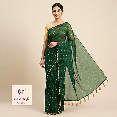 Green Kashmiri Silk Saree