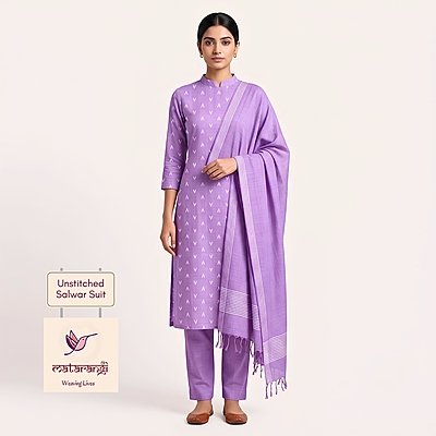 Matarangi Purple Woven Tussar Salwar Material