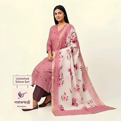 Matarangi Pastel Burgundy Linen Silk Salwar Material Matarangi Pastel Burgundy Linen Silk Salwar Material