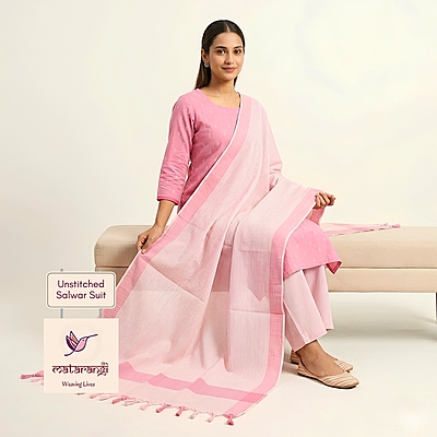 Matarangi Pink Cotton Salwar Material