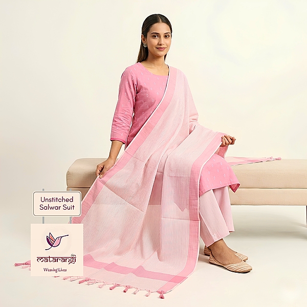 Matarangi Pink Cotton Salwar Material Matarangi Pink Cotton Salwar Material