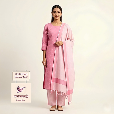 Matarangi Pink Cotton Salwar Material Matarangi Pink Cotton Salwar Material