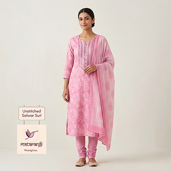 Matarangi Pink Cotton Salwar Material Matarangi Pink Cotton Salwar Material