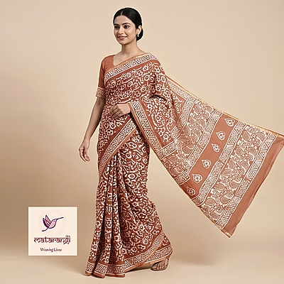 Matarangi Mustard Kota HB Print Saree Matarangi Mustard Kota HB Print Saree