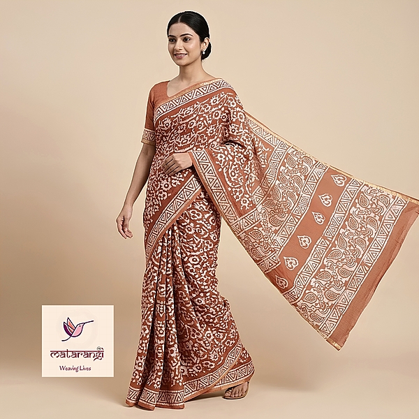 Matarangi Mustard Kota HB Print Saree Matarangi Mustard Kota HB Print Saree