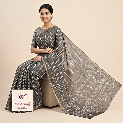 Matarangi Grey Kota Saree Matarangi Grey Kota Saree
