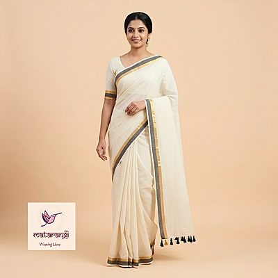 Black border Pure Mulmul Cotton Saree Black border Pure Mulmul Cotton Saree