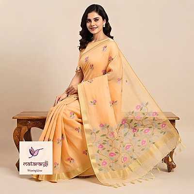 Matarangi Yellow Jamdani Silk Cotton Saree Matarangi Yellow Jamdani Silk Cotton Saree