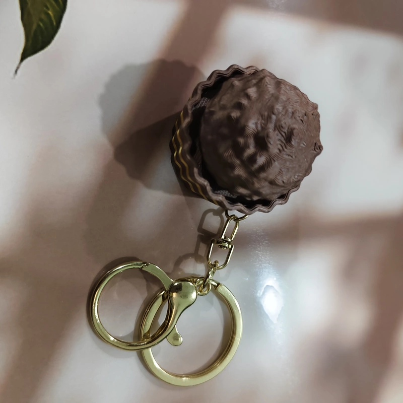 Chocolate Shapes Button Clicker Keychain