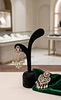 Pastel Green and Pink Mehandi Earring