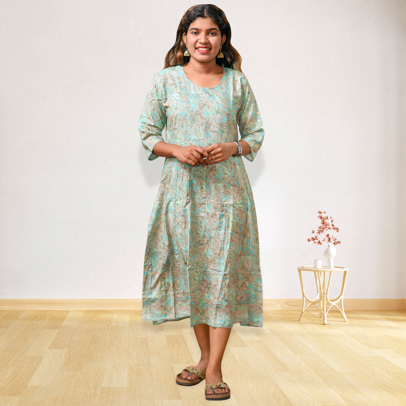Saniya Mint Breeze Flowy Dress