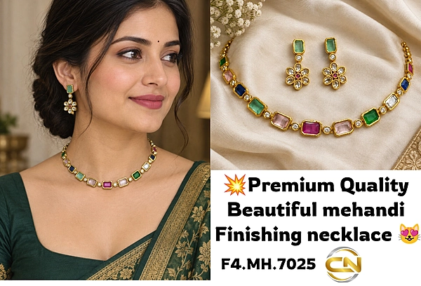 Mehandi finishing necklace 7025