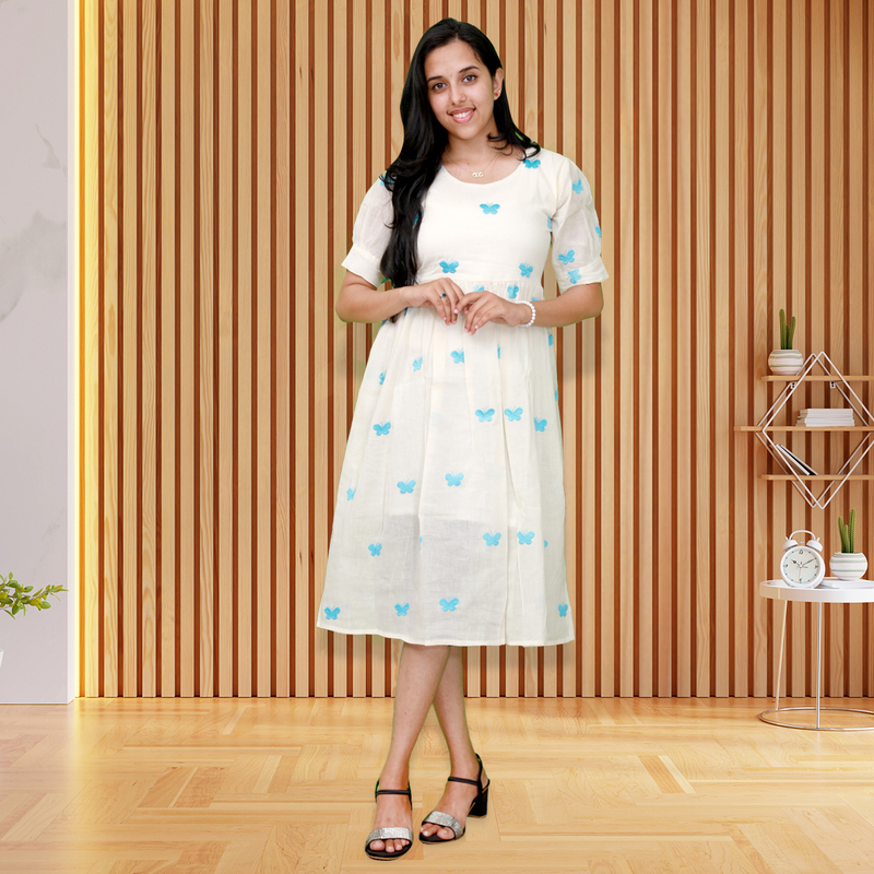 Butterfly Sky Blue Dress