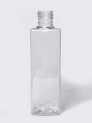 100ml SQUARE PET Bottle CLEAR - 20mm Neck 100ml SQUARE PET Bottle CLEAR - 20mm Neck