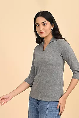 Women's Polo Tee - Grey