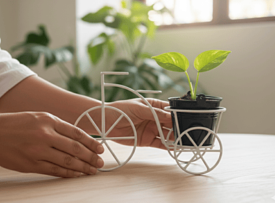 Bicycle with Bucket Planter 1022-B