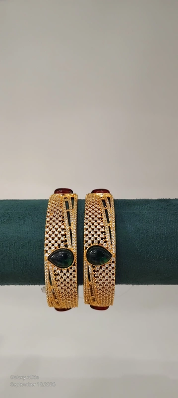 Tear Drop Multi Gem Stone Bangle