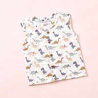 Dino Delight Sleeveless Cotton Baby Jhabla Dino Delight Sleeveless Cotton Baby Jhabla