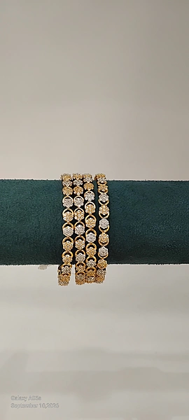 Gold Finished AD Stone Bangle