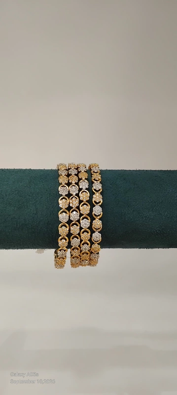 Gold Finished AD Stone Bangle