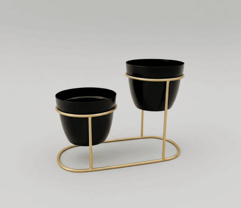 2 Planter Set with Stand 1028-A