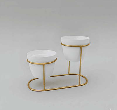 2 Planter Set with Stand 1028-B