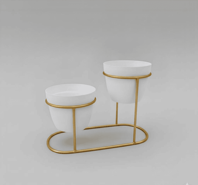 2 Planter Set with Stand 1028-B