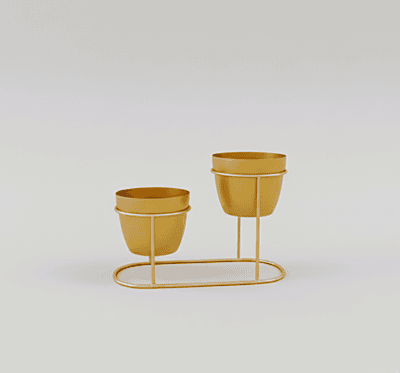 2 Planter Set with Stand 1028-C