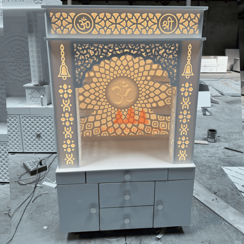 Bring Home Spirituality with Our 3D Om Corian Mandir