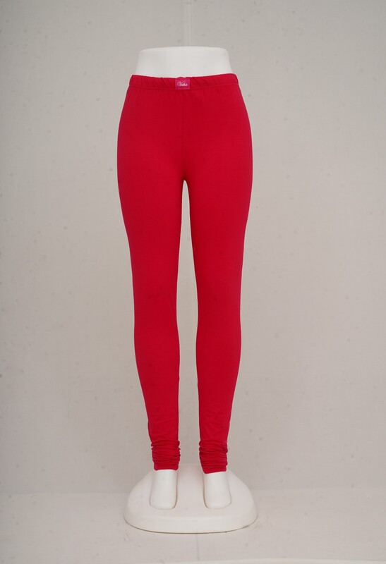 Women Bright Rose Churidar Leggings