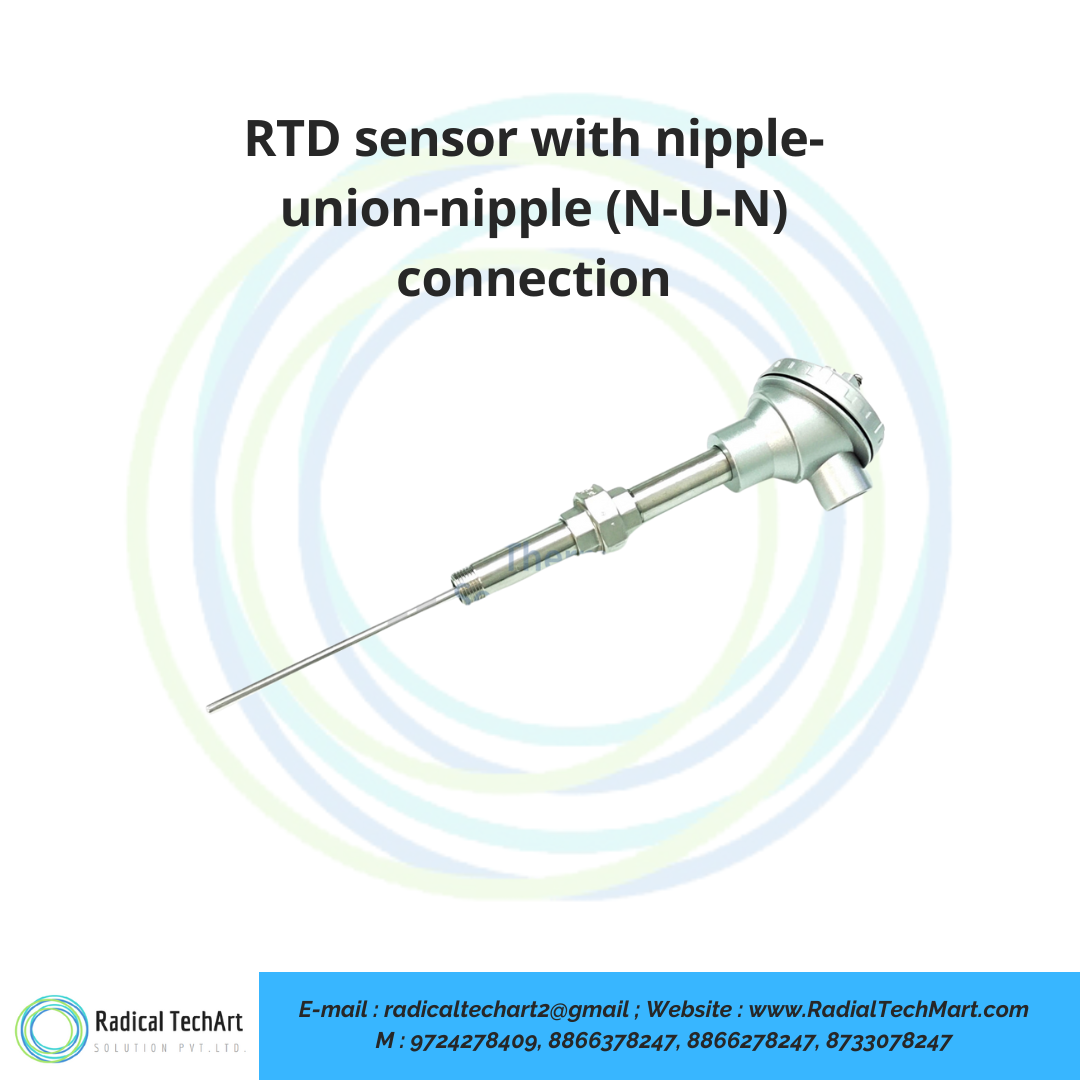 RTD sensor with nipple-union-nipple (N-U-N) connection