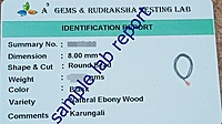 925 Silver Caped Karungali Mala 10mm,54 Beads, 30 Inchs with lab certificate