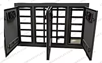 Wide-format MS GI outdoor P4 LED cabinet 1600 x 960 mm, rear service access – Lumina