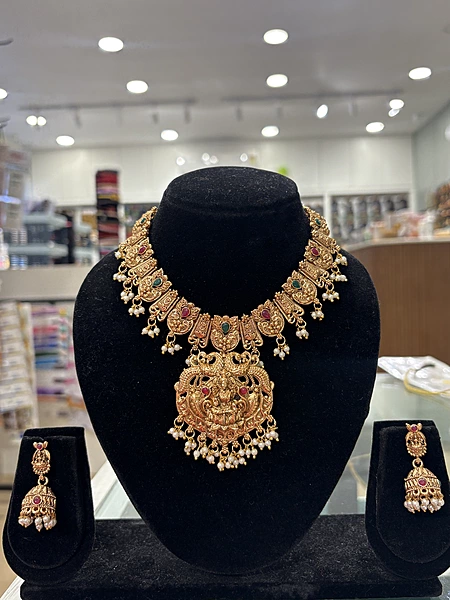 Traditional Antique Necklace with Lakshmi pendant