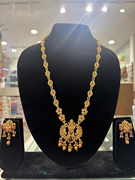 Antique haaram with Lakshmi pendant