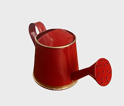 Watering Can 250ml Red with Gold Border for Kids 1076-C