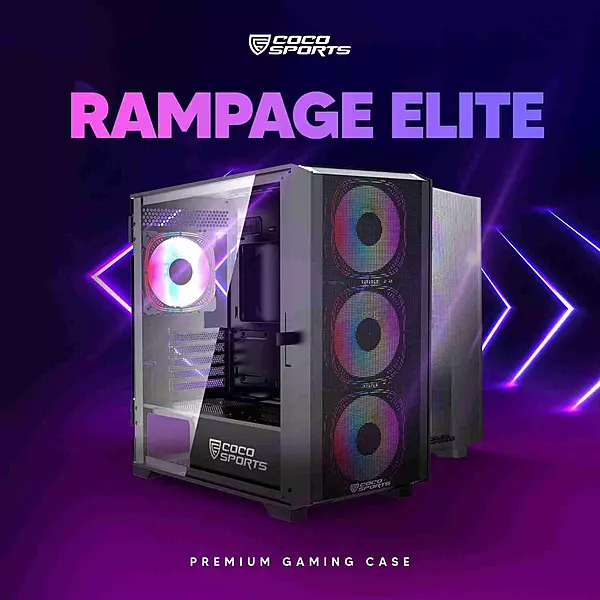 Coconut Rampage ELITE-M Gaming Cabinet Excellent Airflow