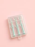 3pc Silicone Baby Toothbrush Set with Travel Case for 0-18 Months
